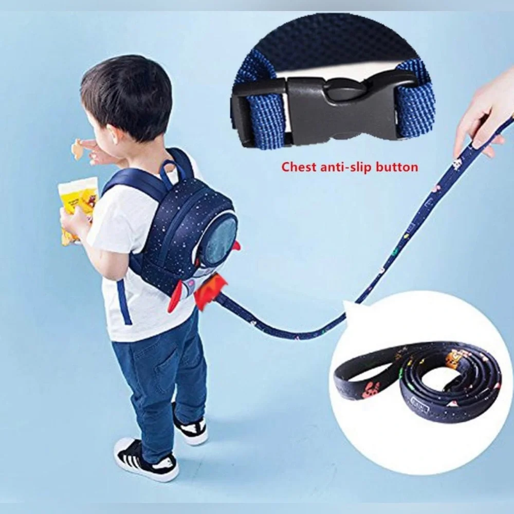 NWT Rocket Toddler Kids Backpack with Harness Leash, AVAILABLE IN PINK OR BLUE